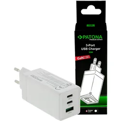 PATONA USB Ladegerät PD 65W 2x USB-C/1x USB-A (Angebot)