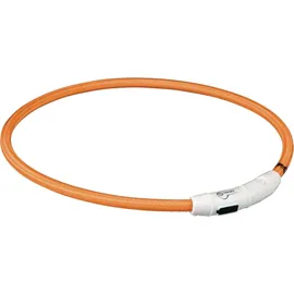 TRIXIE Flash Leuchtring USB TPU/nylon L-XL: 65 cm/ø 7 mm orange