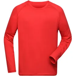 Herren Recycled Longsleeve - Farbe rot - Größe S