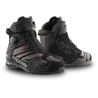 IXON Bull 2 WP Ultra wasserdichte Motorrad Schuhe, schwarz-rot, Größe 43 für Männer