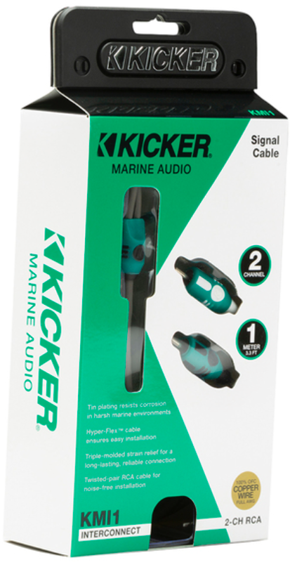KICKER Marine Audio Serie 2K RCA-Verbindung, 1 m