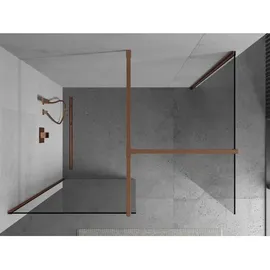 Mexen Kioto Walk-In-Dusche 155 x 200 cm Roségold transparent 800-155-202-60-00-080