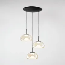 Fabas Luce Brena 3-flg. 30W Durchmesser rund cognac