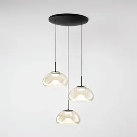 Fabas Luce Brena 3-flg. 30W Durchmesser rund cognac