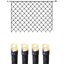 System DECOR | LED-Lichternetz | koppelbar | 2x1,5m | schwarzes Kabel | 100 warmweiße LEDs