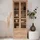 Homestyle4u Vitrine 80 x 200 x 45 cm Braun