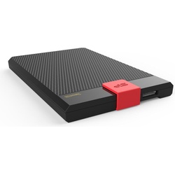 Silicon Power Diamond D30 – Festplatte – 1 TB – extern (tragbar) (1 TB), Externe Festplatte, Rot, Schwarz