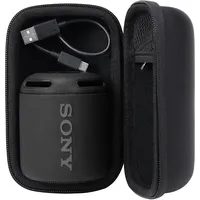 Khanka Hart Tragetasche Case für Sony SRS-XB13 Bluetooth Lautsprecher Tragbar Kabellos Speaker. (Schwarz)