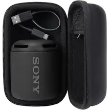 Khanka Hart Tragetasche Case für Sony SRS-XB13 Bluetooth Lautsprecher Tragbar Kabellos Speaker. (Schwarz)