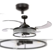 Fanaway Corbelle 122 cm Deckenventilator schwarz/transparent