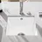 mittig Unterbau keramik stone white Handbetätigung 440 x 440 mm