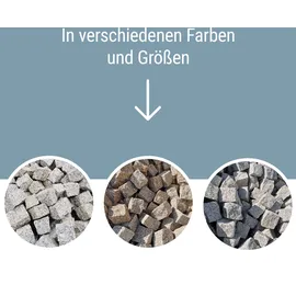 Schicker Mineral Mineral Granit Pflastersteine hellgrau 5x5x5 cm 25 kg