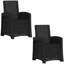 vidaXL Gartenstuhl 56 x 0 x 0 cm grau 2 St.