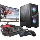 VIST Gaming PC Komplett Set Ryzen 5 3600 RTX 3050 16GB SSD 1TB W11 LCD 24''