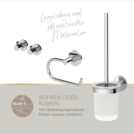 Lenz Gästebad-Set 'Perfect Fit' weiß/chrom 8-teilig