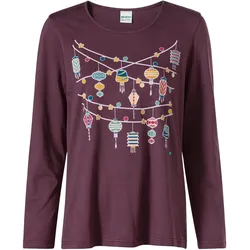 Baumwoll-Shirt, Druck beere, 36/38