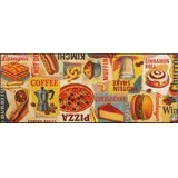 Wash+Dry Snack Attack 75 x 190 cm Grau/Rot