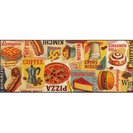 Wash+Dry Snack Attack 75 x 190 cm Grau/Rot