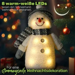 Haushalt International Deko Schneemann LED Weihnachten Figur