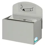 Proregal Robuster Wandascher mit Schild 0,4 Liter, HxBxT 16 x 14 x 9,8 cm Verzinkter Stahl Silber