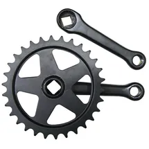 Mijnen Pieper Steel Kurbelgarnitur - Black / Black - 100 mm
