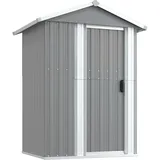 vidaXL Metallgerätehaus 1,26 x 0,98 x 1,77 m grau