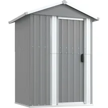 vidaXL Metallgerätehaus 1,26 x 0,98 x 1,77 m grau