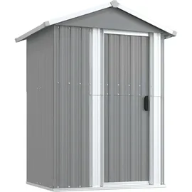 vidaXL Metallgerätehaus 1,26 x 0,98 x 1,77 m grau