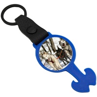 Foto Einkaufswagenlöser Marineblau Schlüsselanhänger personalisierbar mit Wunschfoto Wunschbild als Geschenk Geschenkidee