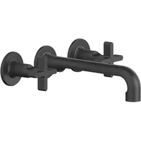 GESSI Inciso+ 2-Griff-Waschtisch-Wandarmatur Schwarz