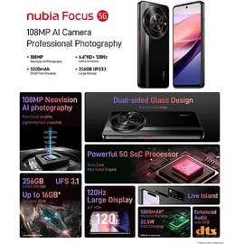 nubia Focus 5G 256 GB Black Dual SIM