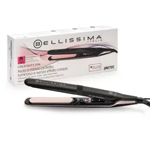 Bellissima Creativity Ion Glätteisen, glattes oder gewelltes Haar, Ionisator, Keramikbeschichtung + Diamantpartikel + Keratin, flexible Platten, 5 Temperaturen 150/230°C mit Memory-Funktion
