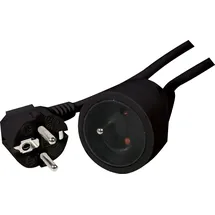 Generique Verlängerungskabel, - 5 M, - Schwarz - 3g1.5, - Stecker-Typ E (Französisches System)