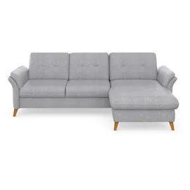 sit&more Ecksofa SIT & MORE "Göteborg", silber, B:268cm H:90cm T:176cm, Sofas, Ecksofa, Sitztiefenverstellung und Federkern, wahlweise mit Bettfunktion