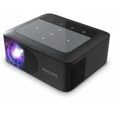 Philips NeoPix 110 - Mini Beamer, kompakter 720p HD Heimkino Projektor mit WLAN Bildschirmspiegelung, HDMI, USB, integriertem Media Player, schwarz