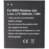 AccuCell Akku passend für Wiko Rainbow Jam, Wiko Rainbow Jam 4G, Akku 5222, 60,2 x 70,0 x 4,7mm