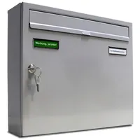 AL Briefkastensysteme Briefkasten RAL 9006 Weiss Aluminium für Post