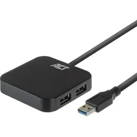 ACT USB Hub 3.2 (USB A), Dockingstation + USB Hub, Schwarz