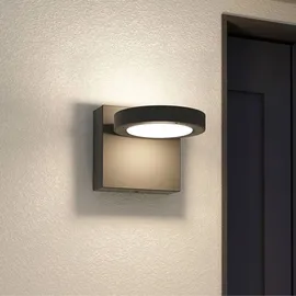 LUCANDE Außenwandleuchte Aluminium 11,8 cm 1 flammig schwarz