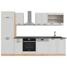 Vicco Küchenzeile R-Line 300 cm Weiß Landhaus/Goldkraft Eiche
