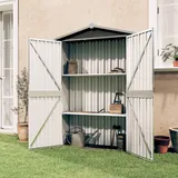 Tidyard Gerätehaus Gartenschuppen Wand Geräteschuppen Gartenhaus Lagerschuppen Gartenschrank Metall-Schrank Metallgerätehaus Schuppen Gartenmöbel Anthrazit 116x45x175 cm Verzinkter Stahl