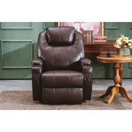 MCombo Elektrisch Relaxsessel Massagesessel Fernsehsessel Heizung 7061DB - Braun