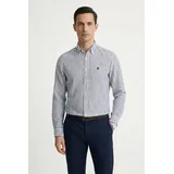 Boss Leinenhemd Regular Fit Blau L