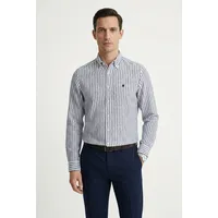 Boss Leinenhemd Regular Fit Blau L