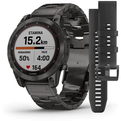  Fenix 7 Sapphire Solar Schiefergraues DLC-Titan mit schiefergrauem Armband au... 
