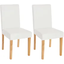 Mendler Esszimmerstuhl Littau Kunstleder weiß matt 2er Set
