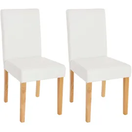 Mendler Esszimmerstuhl Littau Kunstleder weiß matt 2er Set