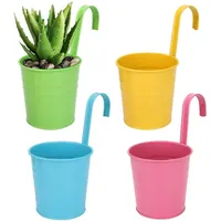 Yiliya Metall-Blumentopf hängend, Blumentöpfe zum Aufhängen mit Drainageloch für