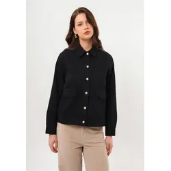 Outdoorjacke FRESHLIONS "Kalia", Damen, Gr. M, schwarz, 100% Baumwolle, klassisch, Langarm, Jacken, im klassischen Design