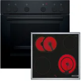 Bosch Einbau-Herd-Set HND211LR1, HEF010BA1 + NKN645GA2E, Einbau-Herd, Elektro-Kochfeld - Schwarz